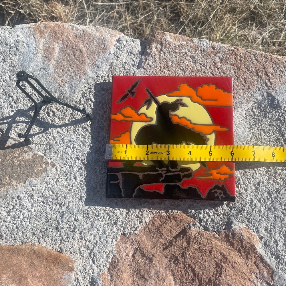 NWOT End of The Trail Tile w/Stand (6”x6”) - Picture 5 of 6
